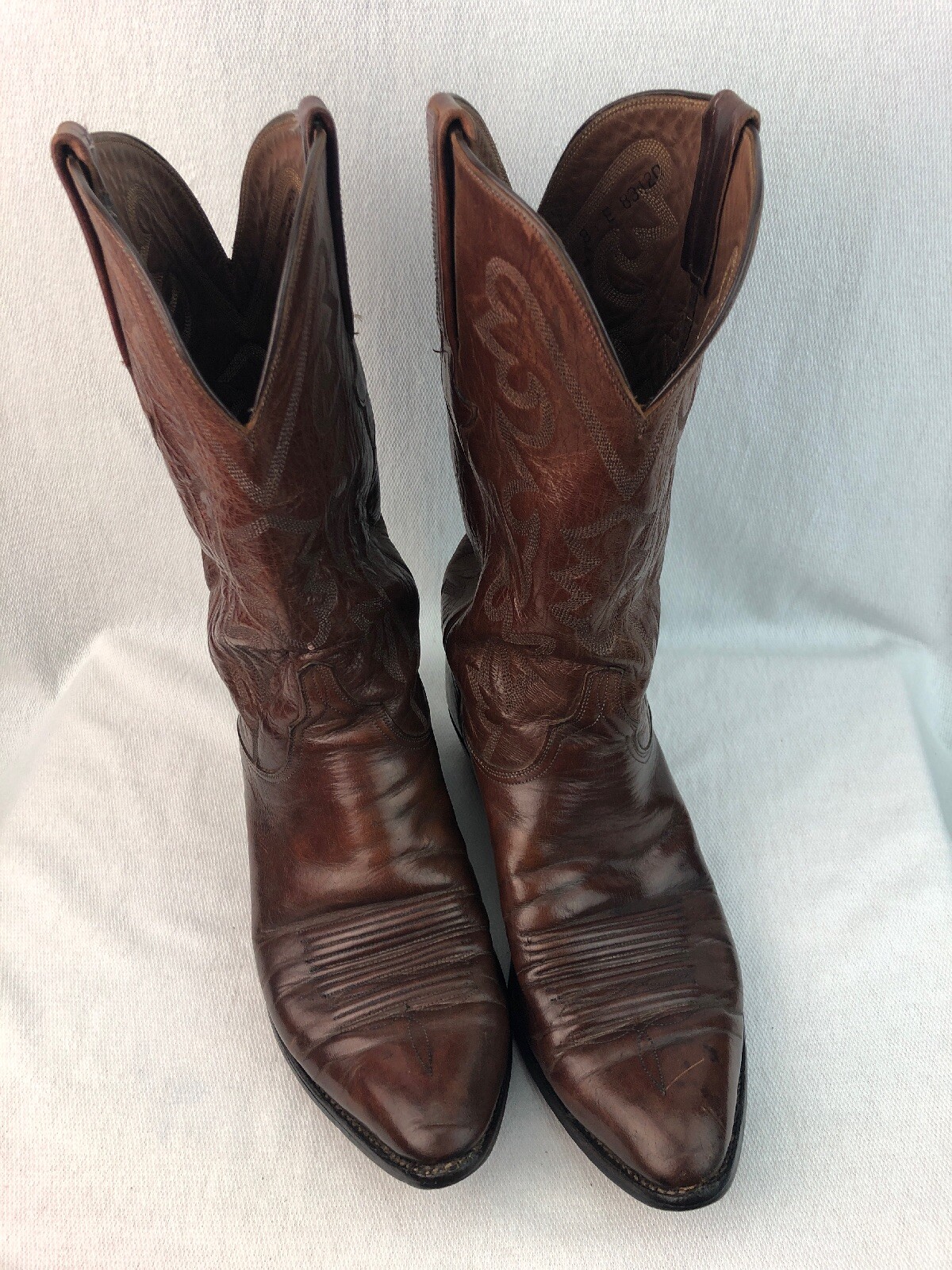 uomini LUCCHESE COWBOY stivali Diuominiione 9E Marronee uomini LUCCHESE COWBOY stivali Diuominiione 9E Marronee