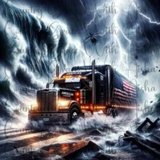 20oz Skinny Tumbler Sublimation Transfer Transfer Truck Ready To Press