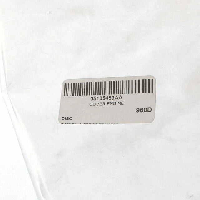 Cubierta del motor delantero original Mopar 2004 Chrysler Crossfire 5135453AA Foto 3 de 3