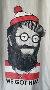 New-Where-039-s-Waldo-We-Got-Him-Funny-Short-Sleeve-light-gray-T-Shirt-Men-039-s-Size-M