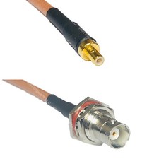 RG400 SMB MALE to BNC FEMALE BIG BULKHEAD RF Cable FAST-SHIP LOT