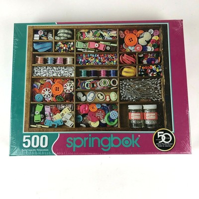 Springbok's 500 Piece Jigsaw Puzzle The Sewing Box Made in USA