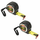 16 Ft Auto Lock Tape Measure With Magnetic Hook - Pack of 2