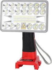 Cordless LED Work Light Torch Compatible with Milwaukee 18V Lithium Ion Battery