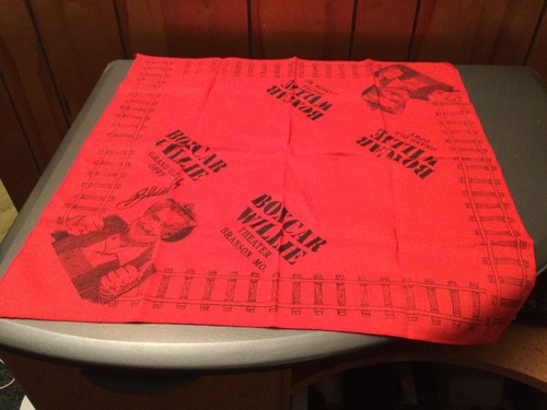 Boxcar Willie autographed Handkerchief Bandana Grand Ole Opry 21" x 21" Rare - Picture 5 of 8