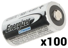 100 ENERGIZER LITHIUM CR123A CR123 123A DL123 CR17345 3V BATTERY NEW EXP 2035
