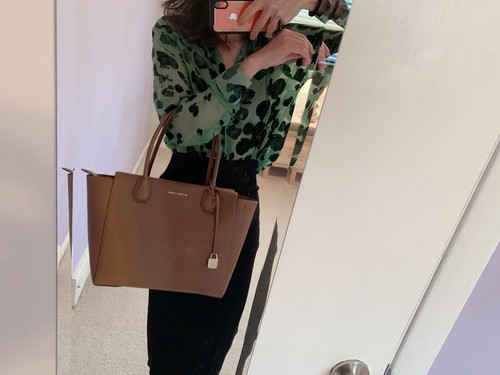 NWT Michael Kors Large Mercer Satchel Tote Luggage Brown - Picture 6 of 6
