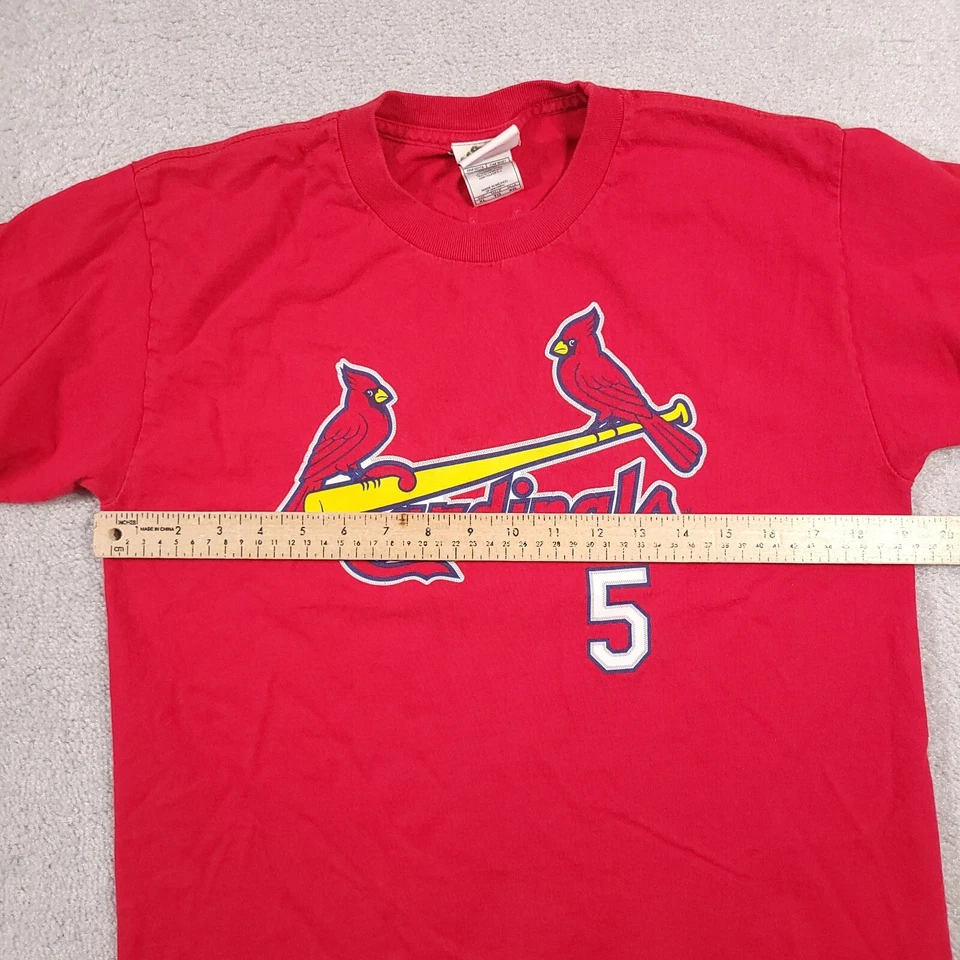 Camiseta St. Louis Cardinals Albert Pujols juvenil tamanho XL vermelha majestosa MLB - Imagem 4 de 4