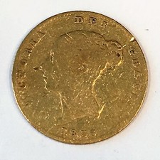 1856 Great Britain Half Sovereign Gold Coin - High Quality Scans #C907