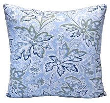 Thibaut Floral Cotton Decorative Throw Pillow Cover  18'' x 18"