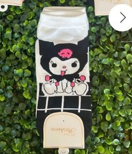 Sanrio Kuromi Black and White Socks - NEW 