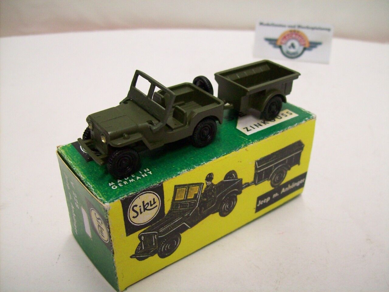 Siku V 226, jeep willýs with tráiler, 1945, olive verde, siku (Germany) 1 60 Siku V 226, jeep willýs with tráiler, 1945, olive verde, siku (Germany) 1 60