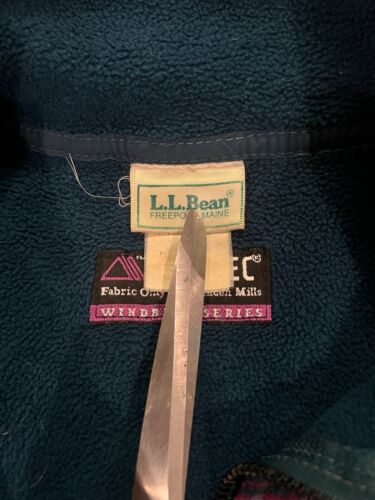 Vintage 90s Rare L.L. Bean Fleece Jacket Navajo Style Aztec Jacket Made USA Sz M - Picture 7 of 8