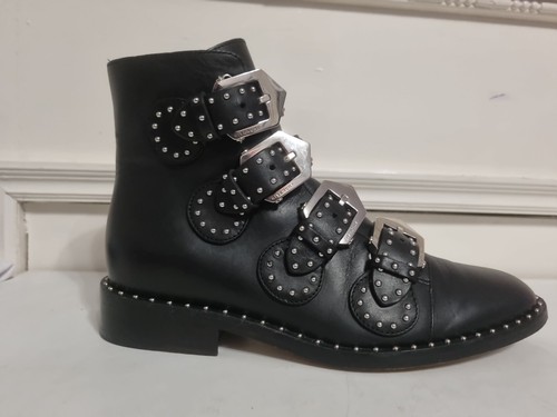 Givenchy Elegant Black Leather Studded Ankle Boots Size EU 36.5 - 第 2/24 張圖片