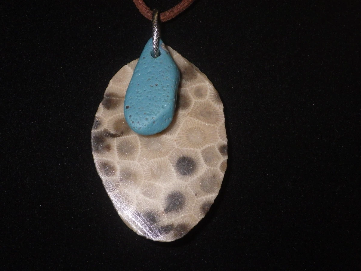 Petoskey Stone and Leland Blue Stone Necklace eBay