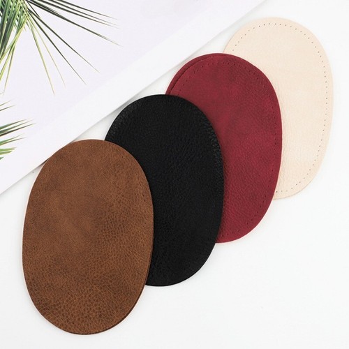 1 Pair PU Leather Elbow Sewing Patch Durable Applique DIY Reserved Needle Holes - Picture 10 of 14