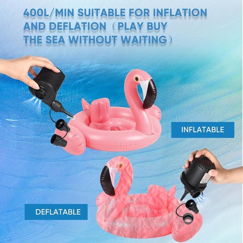 Pompa Elettrica 2 In 1 Gonfia Sgonfia 4000mAh Elettrico Portatile Con 3 Ugelli - Foto 3 di 8