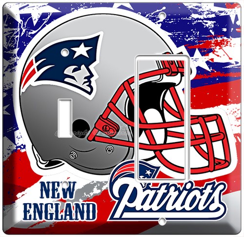 NEW ENGLAND PATRIOTS FOOTBALL TEAM LIGHT SWITCH OUTLET WALL PLATES GAME ROOM ART - Picture 14 of 23