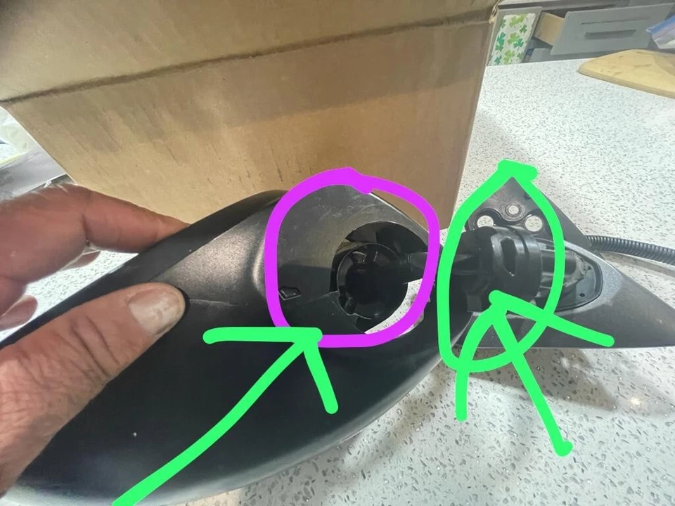 2023 ACURA INTEGRA LEFT DRIVER DOOR MIRROR BLACK NH885m - Image 2 of 4