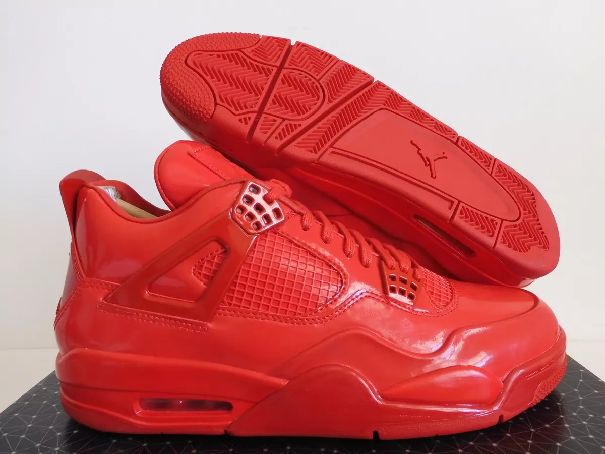 NIKE AIR JORDAN 11LAB4 RETRO 4 UNIVERSITY RED-WHITE SZ 10.5 RARE!!  [719864-600]