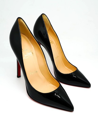 CHRISTIAN LOUBOUTIN - "So Kate 120" Black Patent Leather Pumps - 34.5 - Picture 2 of 6