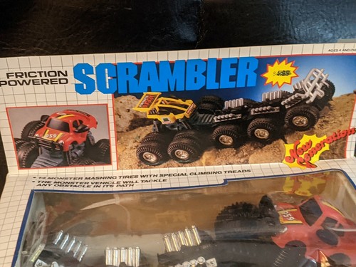Electro Plastics Friction Powered Scrambler Monster Vehicle Red 14 Wheels NEW - Picture 3 of 7