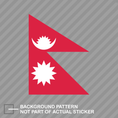 Nepalese Flag Sticker Decal Vinyl Nepal NPL NP