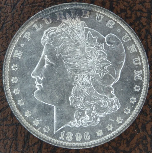 1896 Morgan Silver Dollar Unc BU US Mint $1 Coin Philadelphia Mint