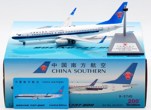 B737-81B (WL) CHINA SOUTH REG: B-5745 C/STD - AVIACIÓN 200 AV2033 1/200 - Imagen 3 de 3