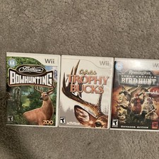 Wii Hunting Game Lot 3 Remington Great American bird Hunt,Trophy Bucks, Bowhunt