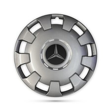 F&uuml;r Mercedes Benz Citan Van 4x 15" Universal Silber Radkappen Radzierblenden Schwarz