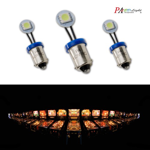 PA 10x #44 #47 Bombilla de luz LED azul hielo sin fantasmas máquina pinball 6,3 V - Imagen 4 de 4
