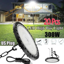 20pcs 100W UFO LED High Bay Light Warehouse Shop Shed Commercial Lamp +US Plug