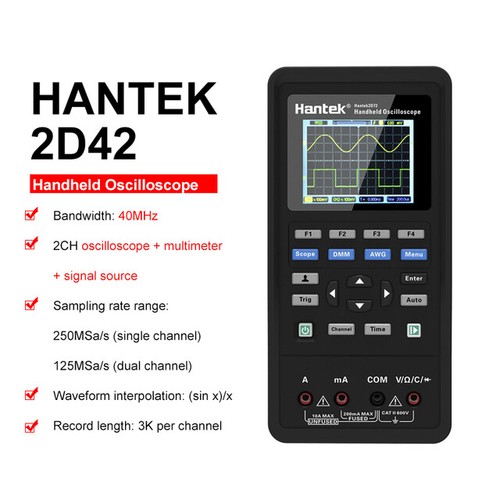 Hantek 2D72 2C72 2D42 2C42 Oscilloscope USB Waveform Generator Multimeter Tester - Picture 10 of 11