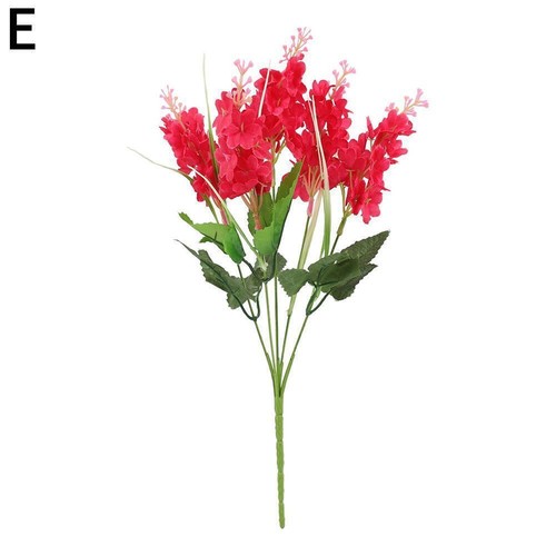Artificial Flower Bouquet 5 Heads Hyacinth 33cm Purple White Pink V2R2 N6E7 - Picture 27 of 28