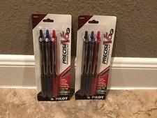Lot 6 Pilot Precise V5 RT Retractable Rolling Ball Pens Extra Fine Point Asst