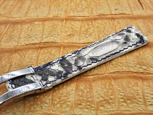 20mm/18mm Leather Watch Band Exotic Leather Watch Strap - Picture 8 of 11