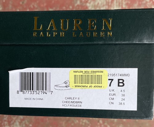 Ralph Lauren Womens Shoes Carley II Leopard Cowhide Moccasin Slip On Size 7B - Picture 3 of 5