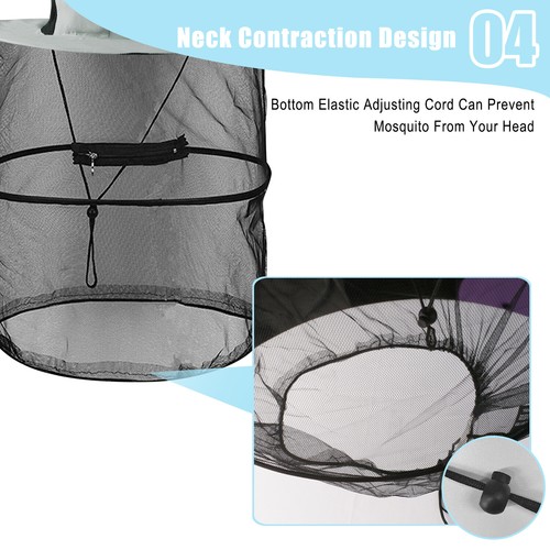 Anti-Mosquito Bug Bee Insect Head Net Hat Cap Sun Protection Fishing Hiking USA - Picture 29 of 45