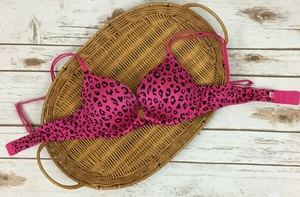 Victoria-039-s-Secret-PINK-sz-34A-Pink-Leopard-Print-Push-Up-Underwire-Bra-v11