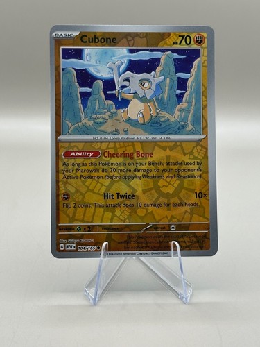 CUBONE #104/165 POKEMON 151 (REVERSE HOLO, NM) ENGLISH - Picture 1 of 4