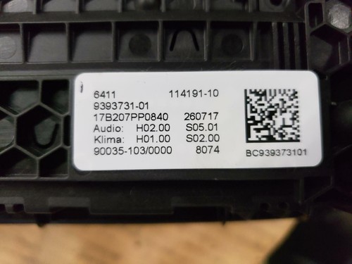 18 19 20 X3 Front Heat/AC Temperature Controller (automatic AC) w/o cooled seats - Picture 5 of 6