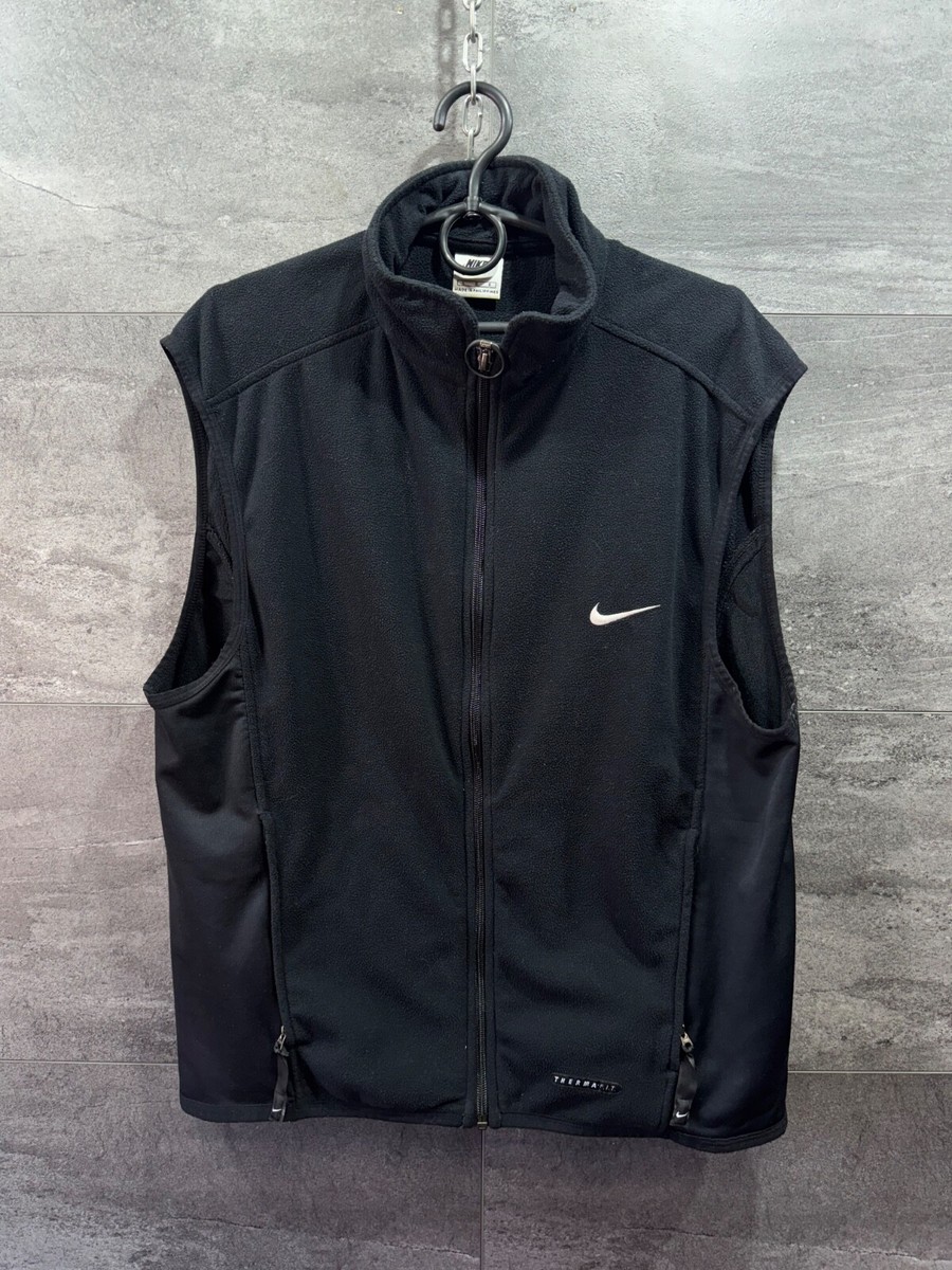 Nike Sleeveless Zip-Through Fleece Vest Therma Fit Mens Jacket