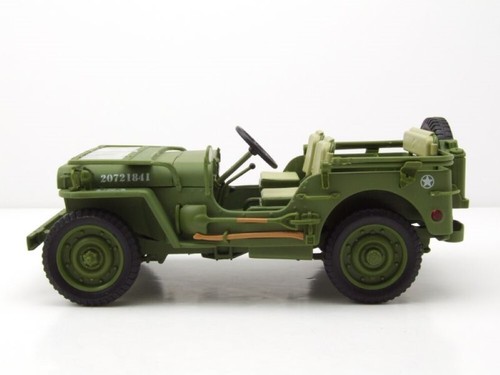 Willys Jeep US Army Militairy Police 1944 verde modellino auto 1:18 American Diorama - Foto 4 di 10