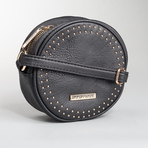 NEW Rampage Studded Crossbody Accessory Handbag - Black - Picture 3 of 5