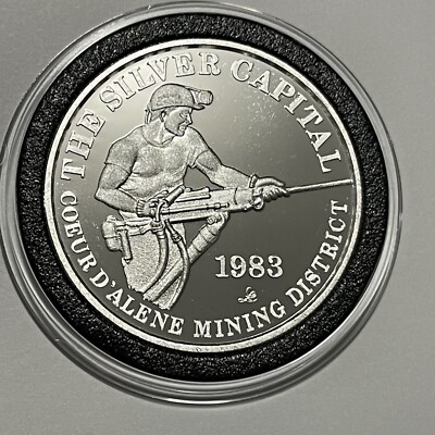 Sunshine Mining-Silver Capitol Idaho 1983 -RARE 1 Troy Oz. .999