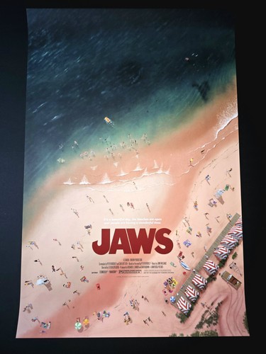 Jaws Alternative Movie Poster by Andrew Swainson 4/250 Vice Press NT Mondo - Picture 2 of 3