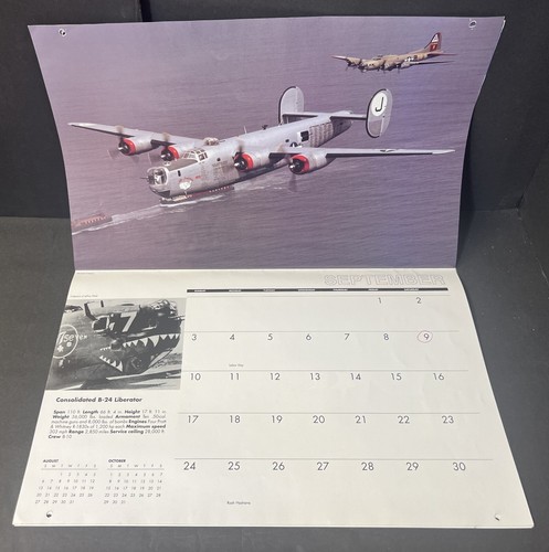 Warplanes 1995 Calendar - Mitchell, Thunderbolt, Mustang, Wildcat, Warhawk - Picture 12 of 23