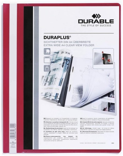Durable DURAPLUS Presentation Folder Pack of 25 A4 Folders Black Perfect F - Picture 2 of 8