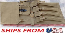 British WW2 Sten Webbing Carry Case Canvas Bag Khaki